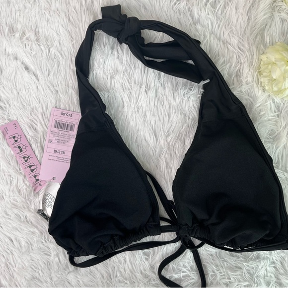 Wild Fable Black Halter Bikini Top Swimsuit Swimwear Women’s XL - Picture 3 of 4